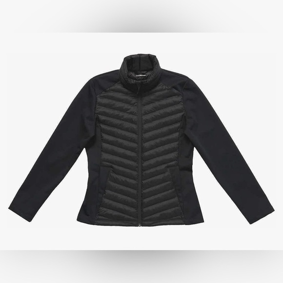 32 Degrees Heat Womens Mixed Media Puffer Jacket Sz S Stretch Panels Layering - Picture 6 of 14